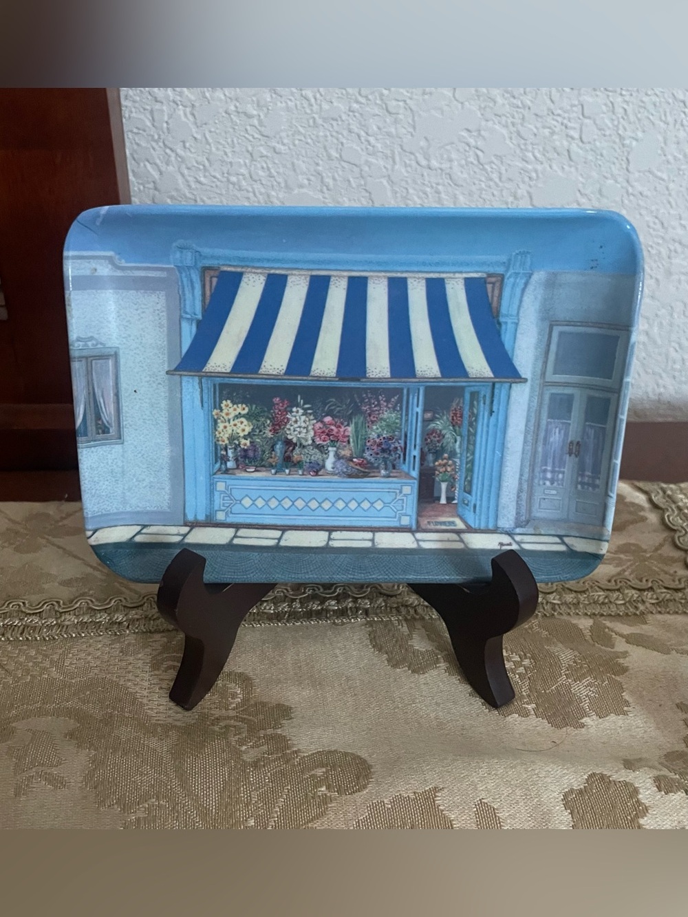 Vintage Italian Melamine Trinket Tray Flowershop Monza Small Art 255 R2S